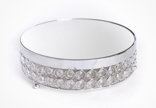 METAL TRAY KRST.SILVER 8*25.5