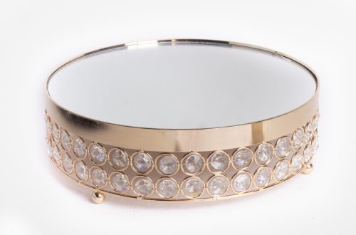 METAL TRAY KRST.GOLD 8*25.5