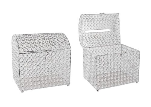 METAL BOX KRST.SILVER 28*22*28