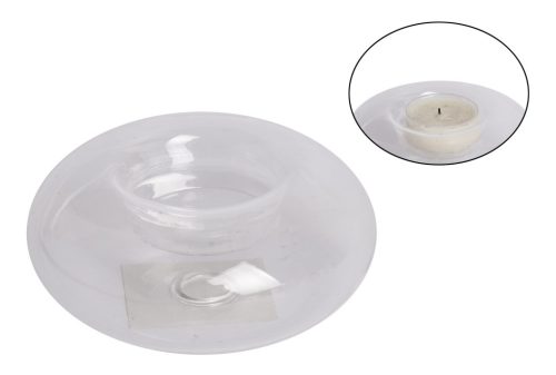 DEC.HOBBY CANDLEHOLDER TRANSP 12CM
