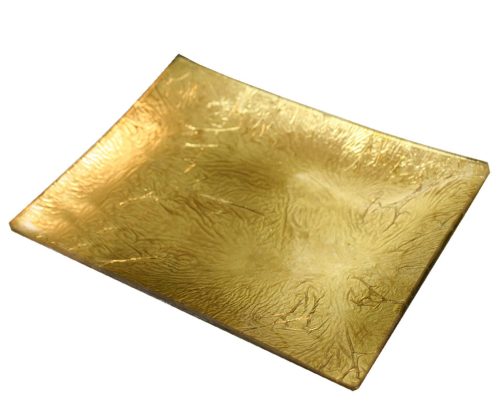 Ü.BOWL CRUSHED GOLD 17*13CM