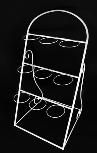 METAL STAND 9 HOLDERS 126*58 WHITE