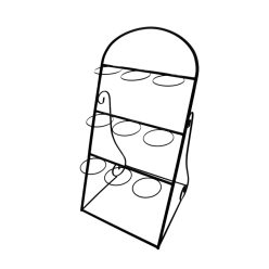METAL STAND 9 HOLDERS 126*58 BLACK