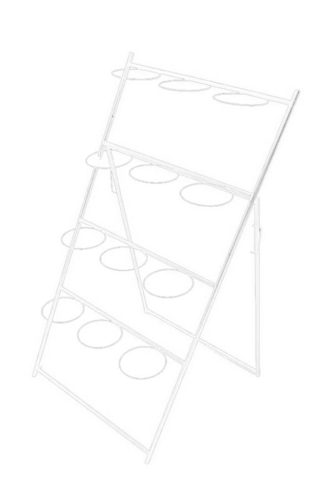 METAL STAND 12 HOLDERS WHITE 135*61