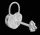 K.IRON PADLOCK+KEY WHITE 12