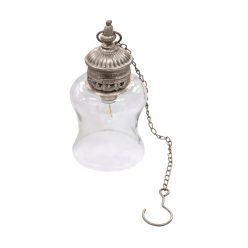 PRESS.METAL LAMP+CHAIN  BEIGE26
