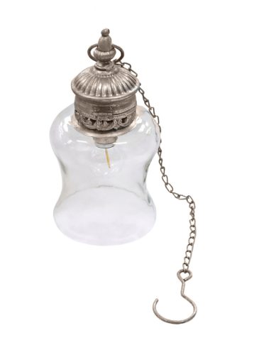 PRESS.METAL LAMP+CHAIN  BEIGE26