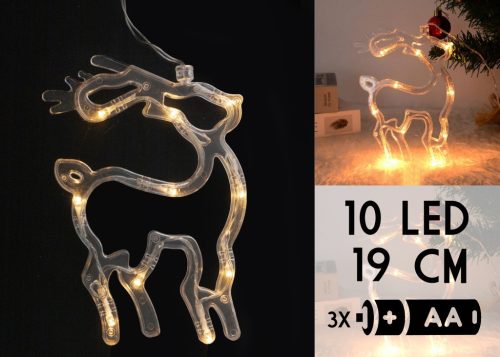 LED REINDEER 10LED 19CM WARM WHITE