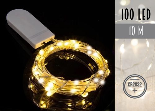 LED STRING LIGHTS*100L. MULTI FROST