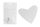 CONFETTI LARGE HEART WHITE 30G