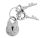 CAST IRON PADLOCK+2KEYS WHITE 16
