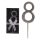 ON CAKE SERVER/CROSS. "8