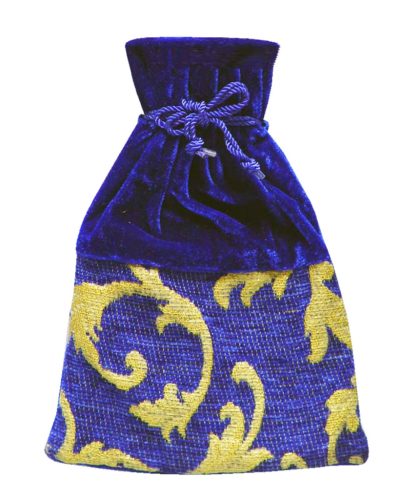 GIFT BAG BLUE-GOLD 23CM
