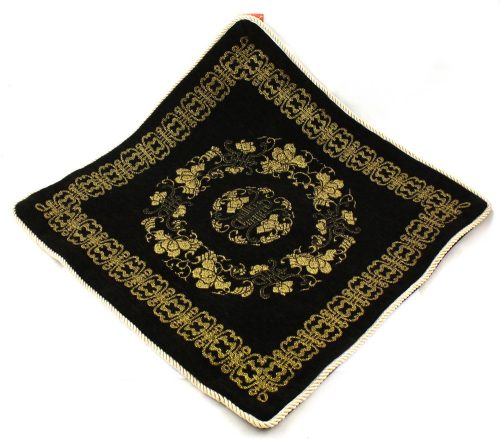 PILLOWCASE BLACK-RED 45CM