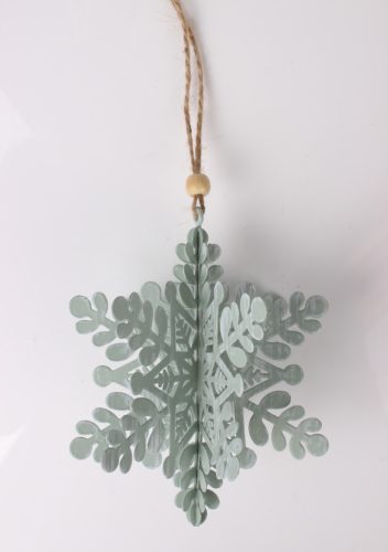 METAL LD.3D SNOWFLAKE TURK/WHITE 12