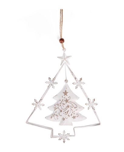 METAL LD.PINE TREES BLK/WHITE 15*19