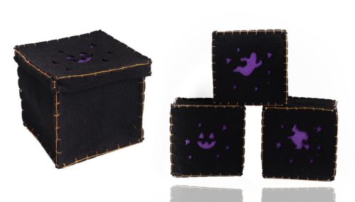 BOX FELT 4PCS BLACK 14