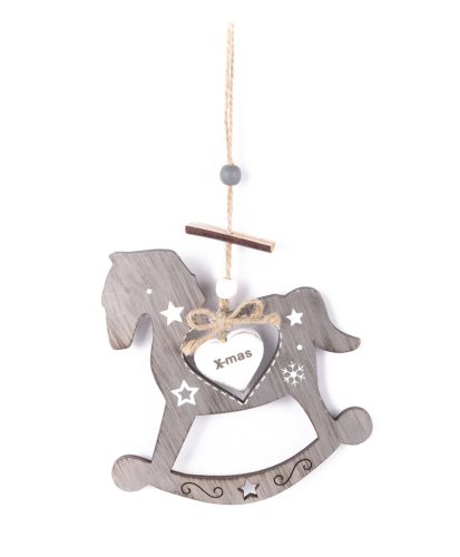WOOD LAND.ROCKING HORSE X-MAS GREY13