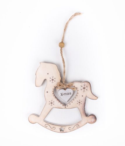 WOOD LAND.ROCKING HORSE IN HEART NATURAL22