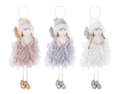 ANGEL LL+GLASS BEADS+FEATHERS 3S 18