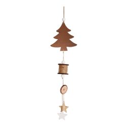 WOODEN WOODEN+SPINDLE/FLAG BROWN 60
