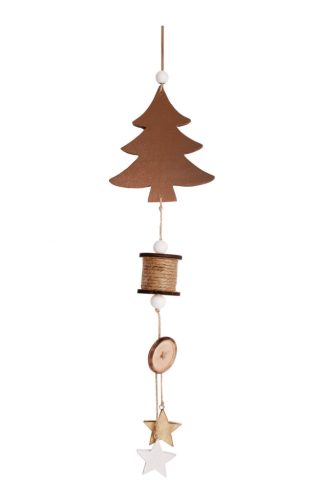 WOODEN WOODEN+SPINDLE/FLAG BROWN 60