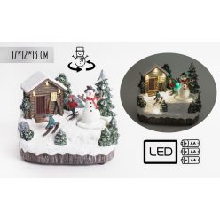 P.HOUSE+LED SNOWFLAKE17*12*13