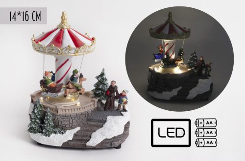 P.MERRY-GO-ROUND+LED+CHILD14*16