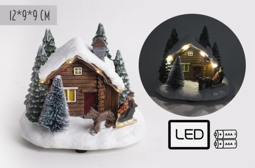 P.HAVEN HOUSE+LED+SLED 12*9*9
