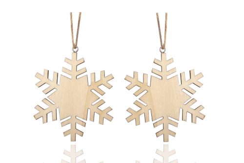 DEK.WOOD SNOWFLAKE*2 WOOD.NAT. 7*8