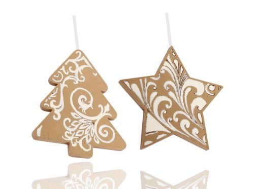 DEK.WOOD PINE+STAR*2 BROWN 9