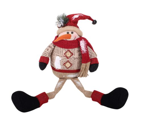 DEK.TEXT.SITTING SNOWMAN 45