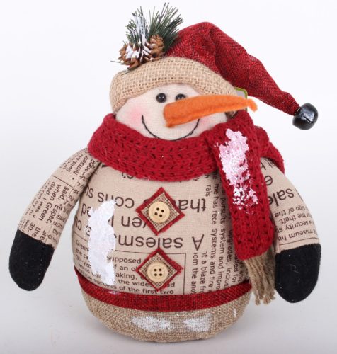 DEC.TEXT.SNOWMAN STANDING NEWSPAPER 23