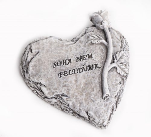 P.HEART+ROSE GRAVE DECORATION 8*7