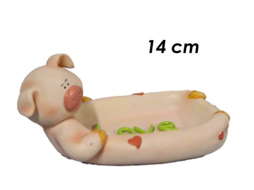 P.SOAPDISH/PIG RÖFI 14CM