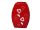 P.HOLDER RED/HEART 14CM