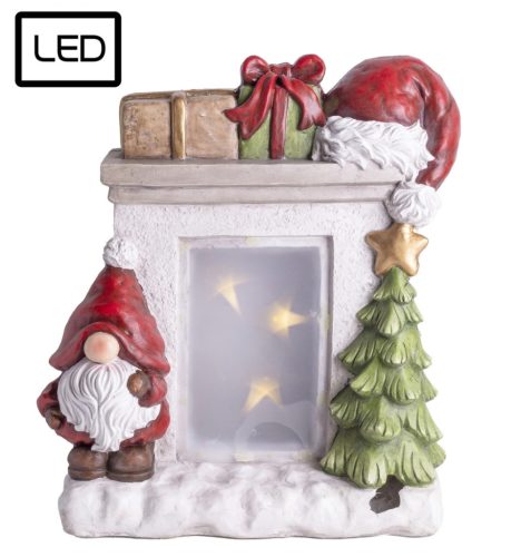 P.FIREPLACE+LED+CANDLE 35*19*41