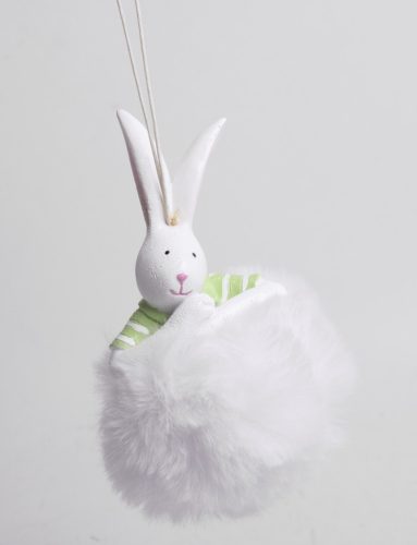 P.NYÚL+POMPOM WHITE7,5*12,5
