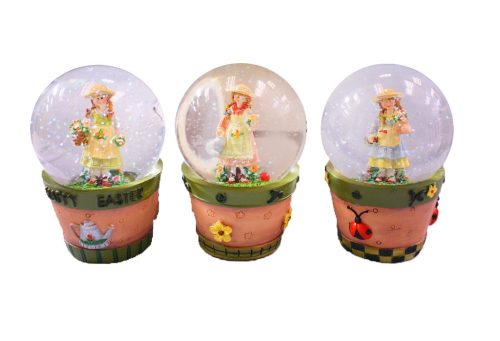 P.SNOW GLOBE/GARDEN GIRL 3S10