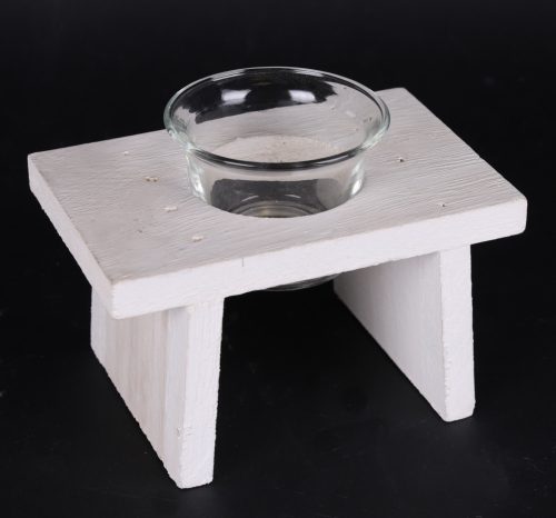 Ü.WOODEN TRAY+WHITE 12*7*8