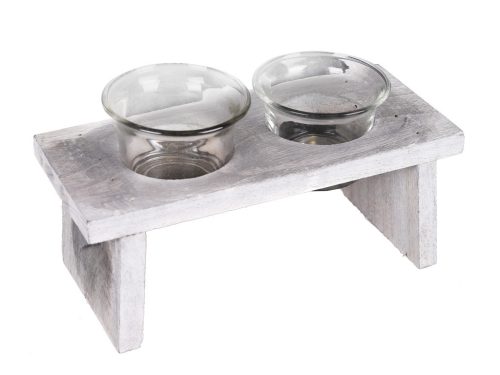 Ü.WOODEN TRAY*2+GRAY 18*7*8