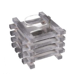 Ü.WOODEN TRAY GRID GRAY 13*10