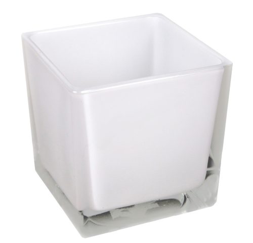 Ü.WOODEN TRAY CUBE WHITE 100*100
