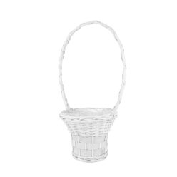 FLOWER BASKET WHITE 28*23/60