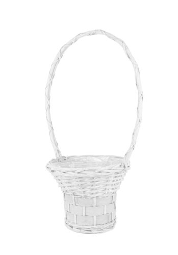 FLOWER BASKET WHITE 28*23/60