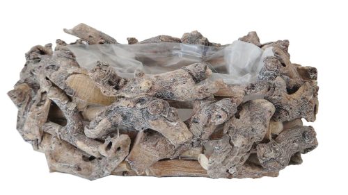 WOODEN ROOT BASE OVAL NAT31*27