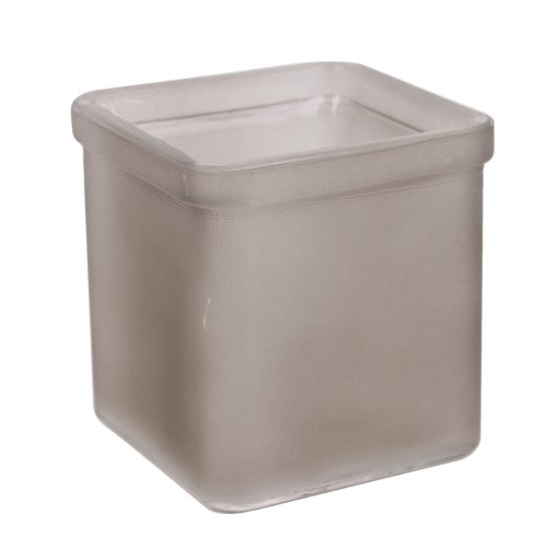Ü.WOODEN TRAY CUBE BROWN FROSTED 6*6