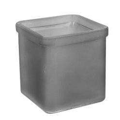 Ü.WOODEN TRAY CUBE GRAY FROST. 6*6