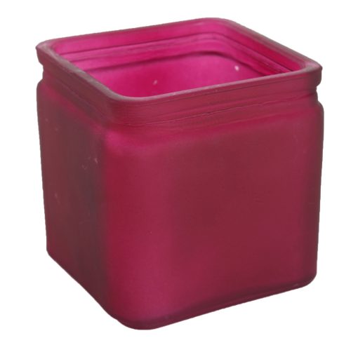 Ü.WOODEN TRAY CUBE BURGUNDY FR. 10*10