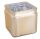 Ü.WOODEN TRAY CUBE GOLD METAL 10*10